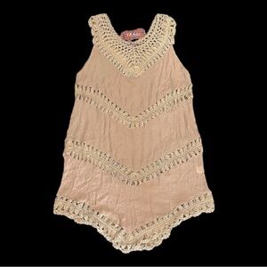 Nwt TRENDOLOGY TAN COTTON/RAMIE COVERUP
